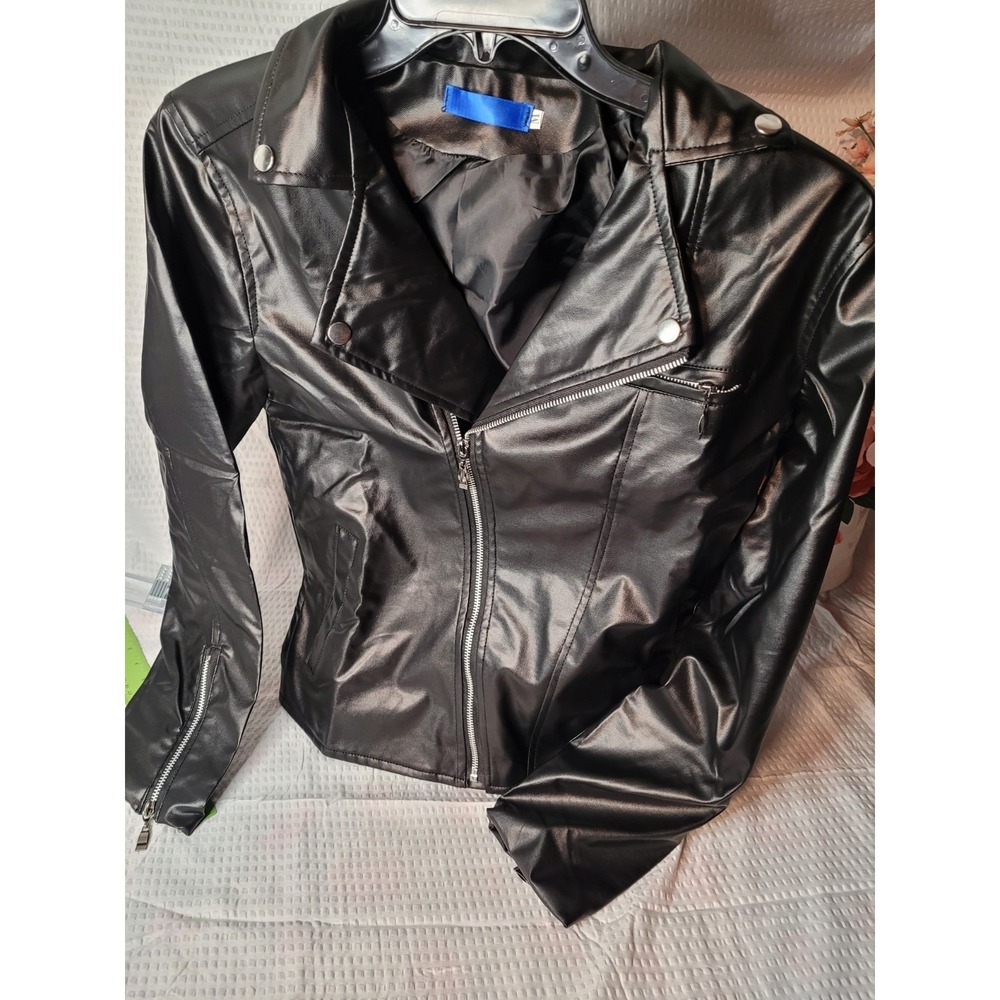 womens faux leather‎ jacket Small